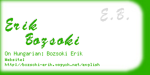 erik bozsoki business card